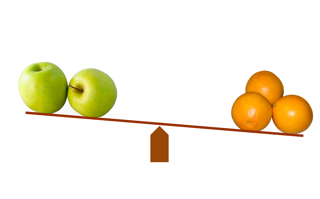 Compare apples and oranges